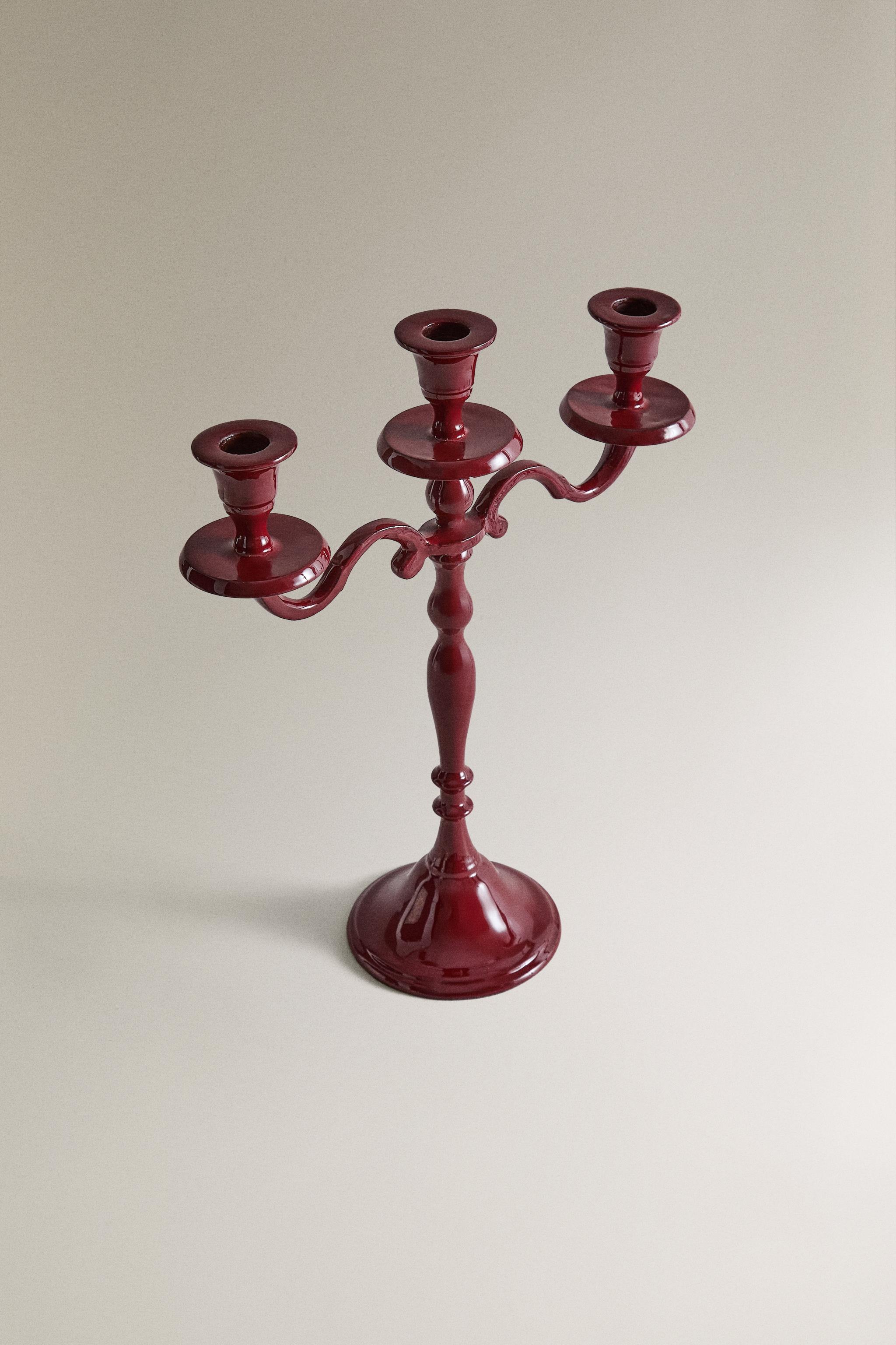 THREE CANDLE CHRISTMAS CANDLESTICK
